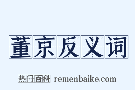 董京反义词是什么意思的图片